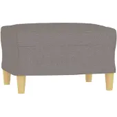 vidaXL Voetenbank 60x50x41 cm stof taupe