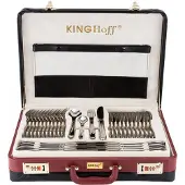 KINGHOFF 3520 - luxe bestekset koffer - 72 delig - 12 persoons - Modern bestek