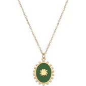 Lucardi Ketting donkerblauw / goud