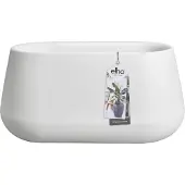 Elho Pure Cone Long Wheels 75 - Grote Plantenbak voor Binnen en Buiten - Gemaakt van Gerecycled Plastic - L74.0 x H35.8 cm - Wit