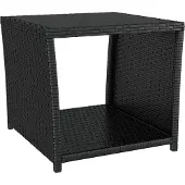 vidaXL 2-delige loungeset voor de tuin, zwart, van polyrotan en staal