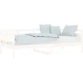 vidaXL Slaapbank massief grenenhout wit 90x200 cm