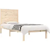 vidaXL Bedframe massief hout 75x190 cm