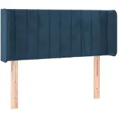 vidaXL Hoofdbord met randen 83x16x78/88 cm fluweel donkerblauw