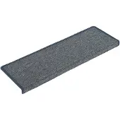 vidaXL Trapmatten 15 st 65x21x4 cm lichtgrijs en blauw