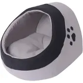 vidaXL Kattenmand L grijs en zwart