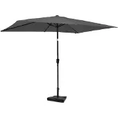 Vonroc Parasol Rapallo 200x300cm – Premium parasol – grijs | Incl. Parasolvoet 20 kg.