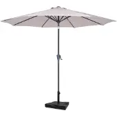 Vonroc Parasol Recanati Ø300cm – Premium stokparasol – beige | Incl. parasolvoet