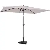 Vonroc Parasol Rapallo 200x300cm – Premium parasol – beige | Incl. Parasolvoet 20 kg.
