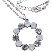 Behave - Ketting met cirkelvormige hanger en steentjes - Elegante modeaccessoire