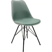 Kick Collection Collection Metal Luuk - Kuipstoel - Kunststof zitting - Mintgroen