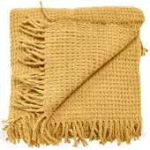 Unique living plaid selien 150x200cm bamboo yellow