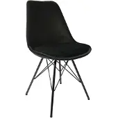Kick Collection - Kuipstoel VELVET - Zachte velours - Zwart