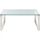 Beliani TILON - Salontafel - Zilver - Veiligheidsglas