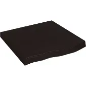 vidaXL Wastafelblad 60x60x(2-6) cm behandeld massief hout donkerbruin