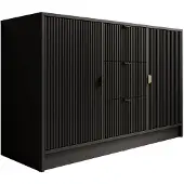 Meubella Dressoir Tavares - Zwart - 118 cm