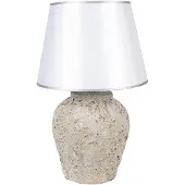 Clayre & Eef tafellamp, diameter 35 cm, hoogte 59 cm, grijs, terracotta