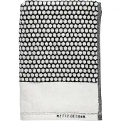 Mette Ditmer Grid badhanddoek 70x140 cm Zwart-off white