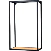 Moods Wandrek 1 vaks zwart staal met mangohout 40x20x65cm
