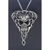 MOOYE ® - Collectie Zilveren Amulet met doodskop XL ketting hanger