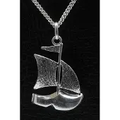 MOOYE ® - Collectie Zilveren Klompenboot ketting hanger