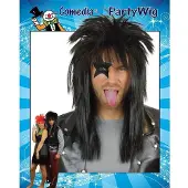 Witbaard Pruik Punk Synthetisch Zwart