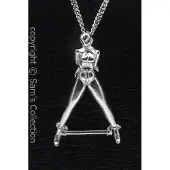 MOOYE ® - Collectie Zilveren SM bondage vrouw ketting hanger