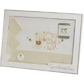 Gamberritos lakenset kinderwagen Katjes katoen beige 3 delig