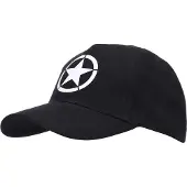 Fostex Garments - Baseball cap Allied Star WWII (kleur: Zwart / maat: NVT)