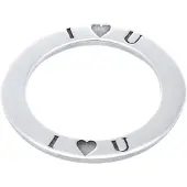 MOOYE ® - Collectie Zilveren Tekstring I LOVE YOU kettinghanger