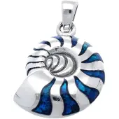 MOOYE ® - Collectie Zilveren Nautilus kettinghanger