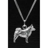 MOOYE ® - Collectie Zilveren IJslandse hond ketting hanger - groot