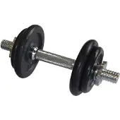 Sportec Fitness Halterset in koffer - 8 Delig Halterset - Gietijzer - Zwart/Chroom - totaal 10 kilogram