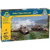Italeri Modelbouwpakket Militaire voertuigen - 7518 M4A3 75mm Sherman Tank - 2 fast assembly kits Plastic - 1:72 - Modelbouw