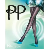 Pretty polly Panty - Fashion - Panelled Mesh Frontseam - One Size - 36/42 - Zwart
