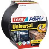 TESA 2x ducttape Extra Power universeel zwart 10 mtr x 5 cm -