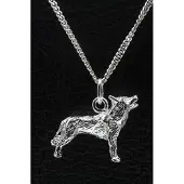 MOOYE ® - Collectie Zilveren Wolf ketting hanger - groot