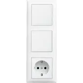 Busch-Jaeger Inbouw Wandcontactdoos 1x Schakelaar 2x Set3