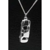 MOOYE ® - Collectie Zilveren Mercedes ketting hanger - groot