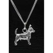 MOOYE ® - Collectie Zilveren Podenco portugues pequeno ketting hanger - groot