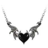 Alchemy Gothic - Gothic Halsketting - BlackSoul - voor Vrouwen - zwart-zilverkleurig - Maat Standard