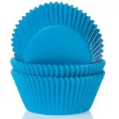 House of Marie MINI Cupcake Vormpjes Cyaan Blauw pk/60