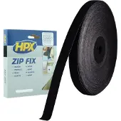Hpx Zip fix klittenband (lus) | Zwart | 20mm x 25m - Z2025L | 12 stuks Z2025L