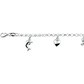 The Jewelry Collection Zilveren Armband diverse bedels 15 cm 1007753