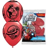 AVENGERS Assemble ballonnen rood ø 30 cm. 6 st.