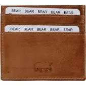 Bear design Maikel Leren Pasjeshouder / Creditcardhouder - Taupe
