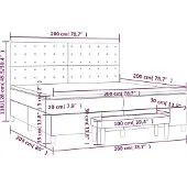vidaXL Boxspring met matras stof blauw 200x200 cm