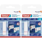 TESA Powerstrips voor tegels/metaal - 12x stuks - Klusbenodigdheden - Plakstrips/powerstrips - Dubbelzijdig - Zelfklevend