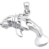 MOOYE ® - Collectie Zilveren Zeekoe Lamantijn kettinghanger