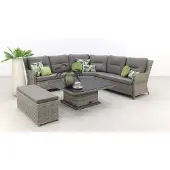 Van der Garde Tuinmeubelen VDG Sandigo lounge dining set met bijzetbank